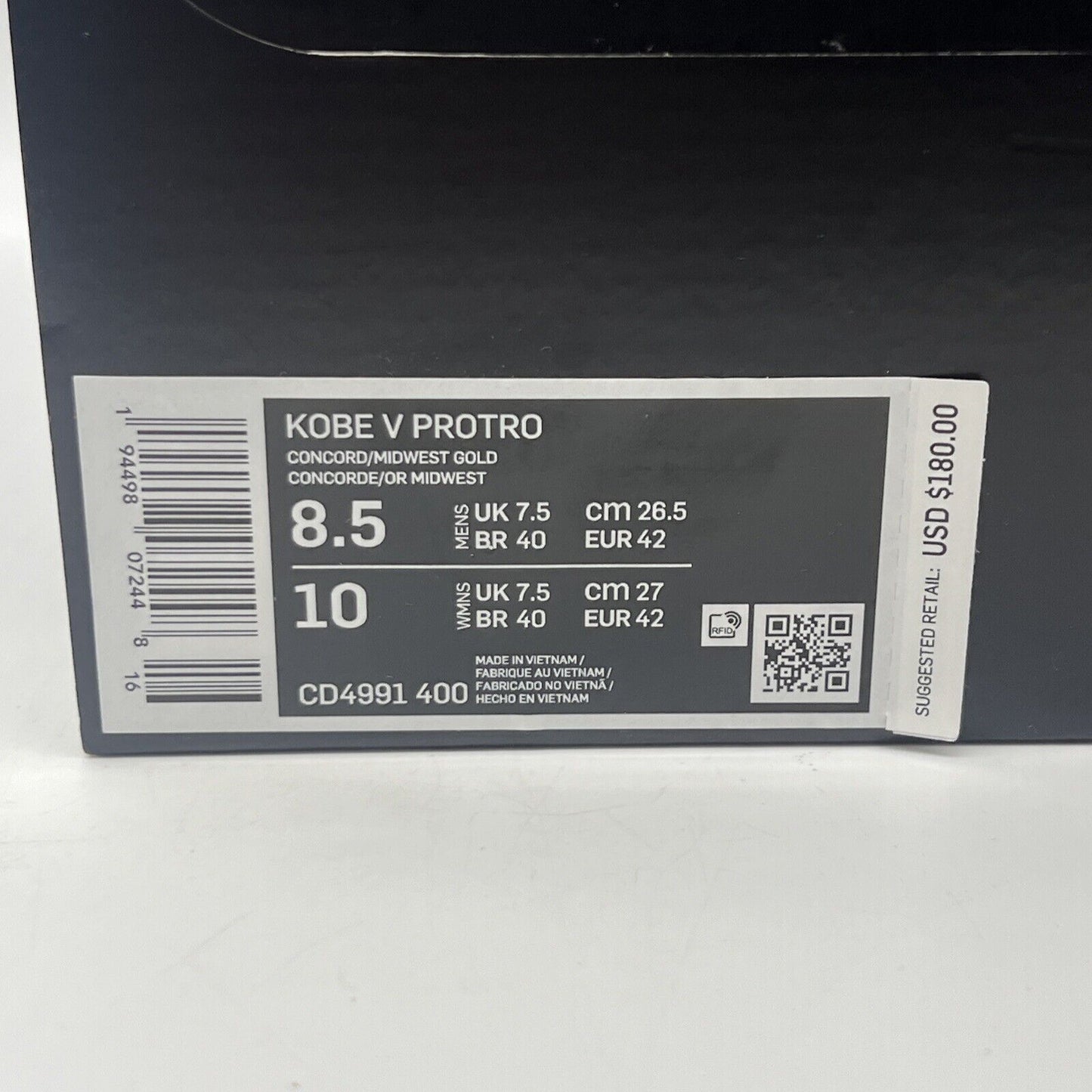 Size 8.5 - Nike Zoom Kobe 5 Protro 5 Rings Brand New Og All Yellow Purple DS