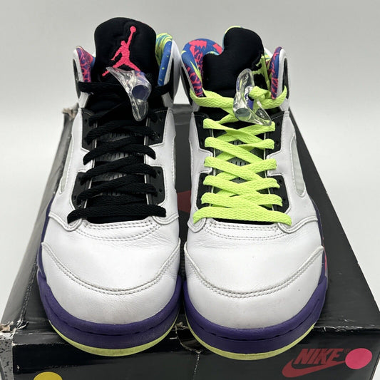 Size 8.5 - Jordan 5 Retro Alternate Bel-Air 2020 White Purple Extra Laces OG All
