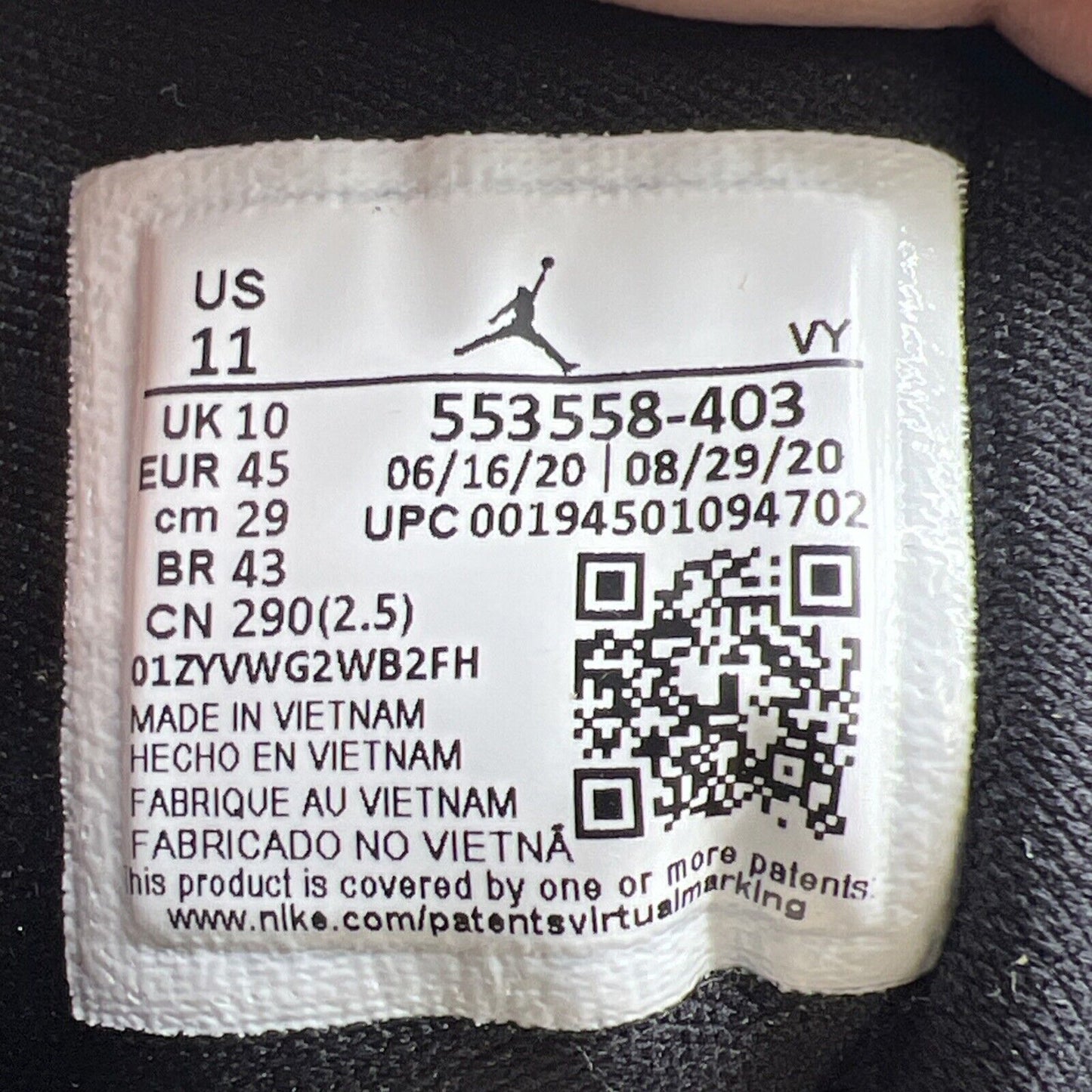 Size 11 - Air Jordan 1 Low University Blue Black (553558-403)