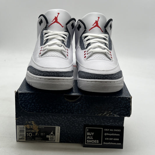 Size 10 - Air Jordan 3 Retro Denim SE Fire Red 2020 (CZ6431-100)