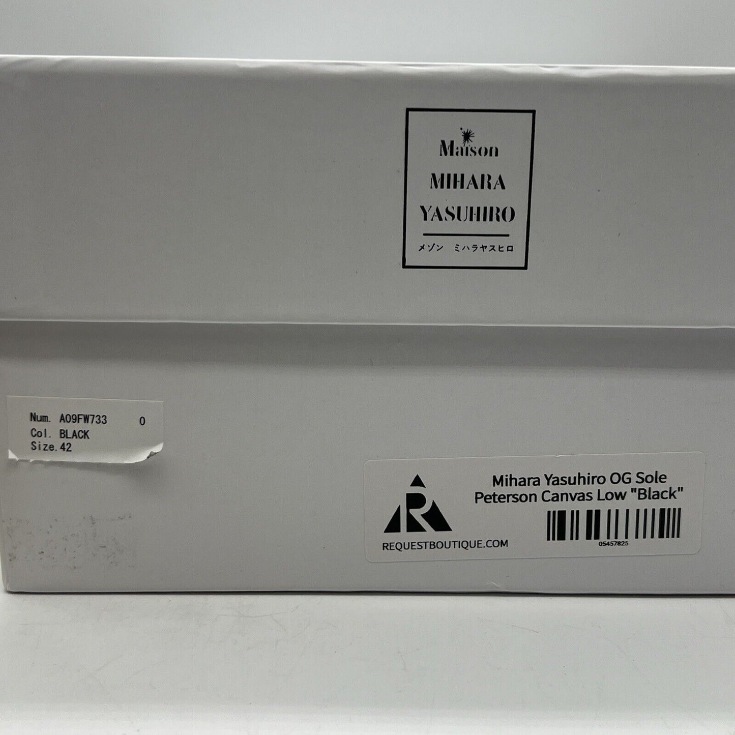 Mihara Yasuhiro Low Cut Sneakers Size 42 Black A09FW733 Brand New Og All DS