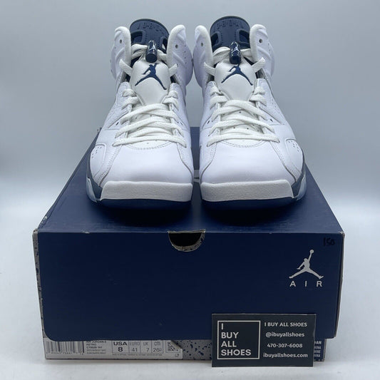 Size 8 - Jordan 6 Retro Midnight Navy White Leather Suede (CT8529-141)