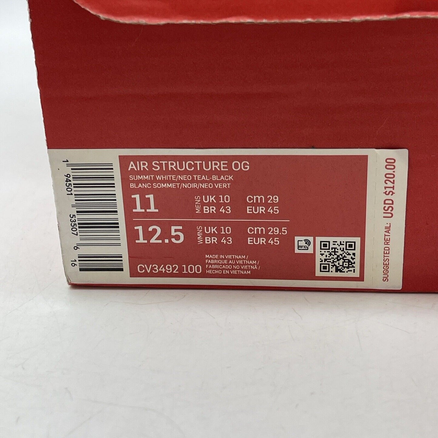 Size 11 - Nike Air Structure Triax 91 OG 2021 Neo Teal Suede Leather (CV3492-100