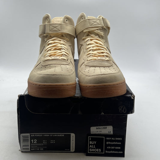 Size 12 - Nike Air Force 1 07 LV8 Suede High Mushroom (AA1118-100)
