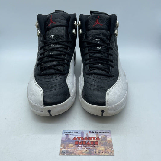 Size 11 - Jordan 12 Retro Mid Playoff Black Grey White Red Leather (CT8013-006)