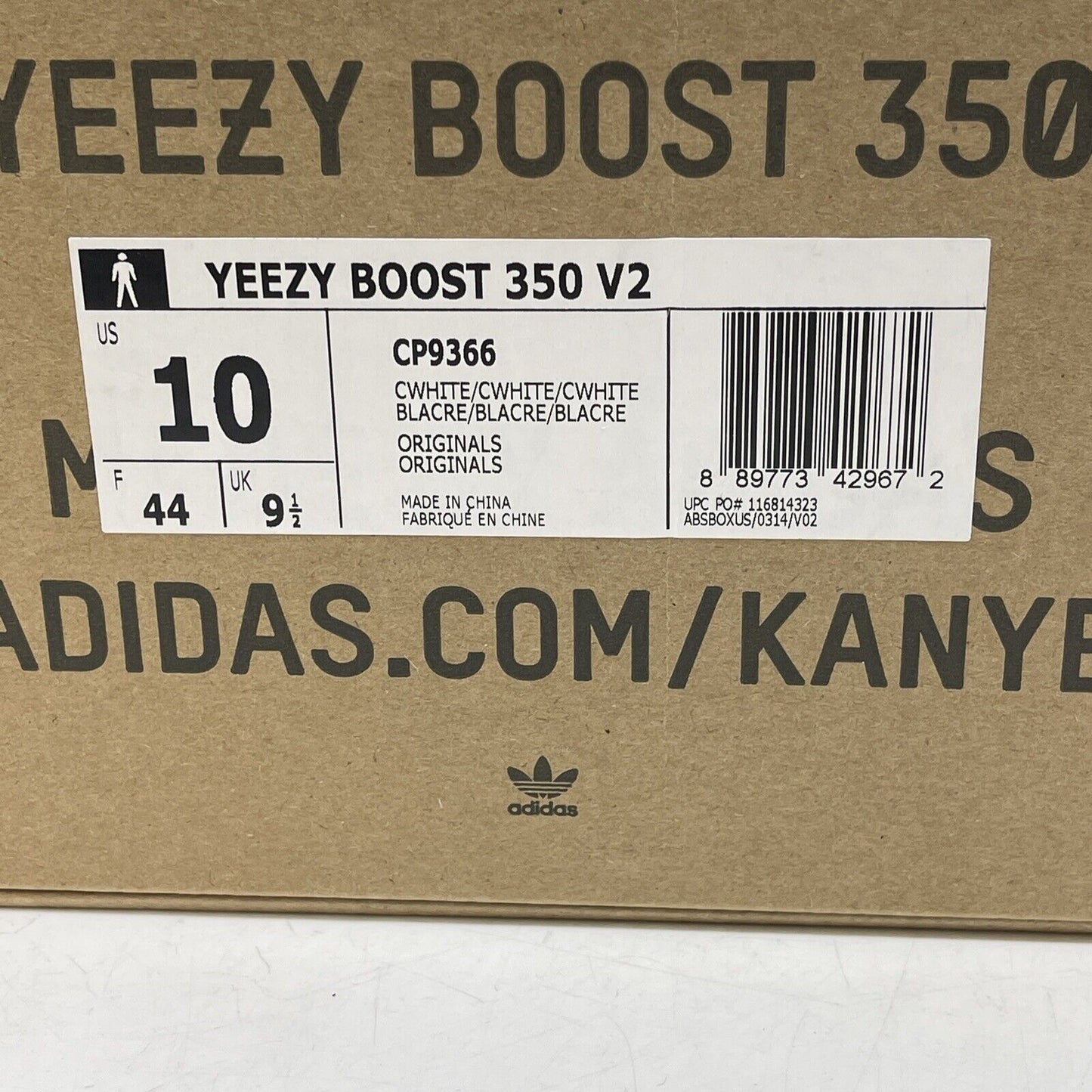 Size 10 - adidas Yeezy Boost 350 Low Cream White / Triple White Suede (CP9366)