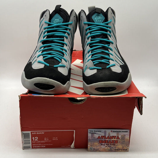 Size 12 - Nike Air Bakin Gray - 316383-004 Grey Black Aqua (316383-004)