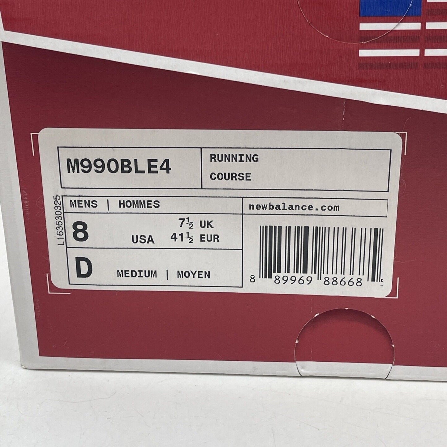 Size 8 - New Balance 990v4 Reflective Made in USA Black Silver Red (M990BLE4)