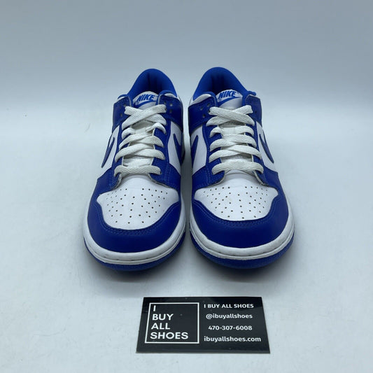 Size 4Y - Nike Dunk Low Racer Blue (GS) White Leather Suede (DV2203-400(