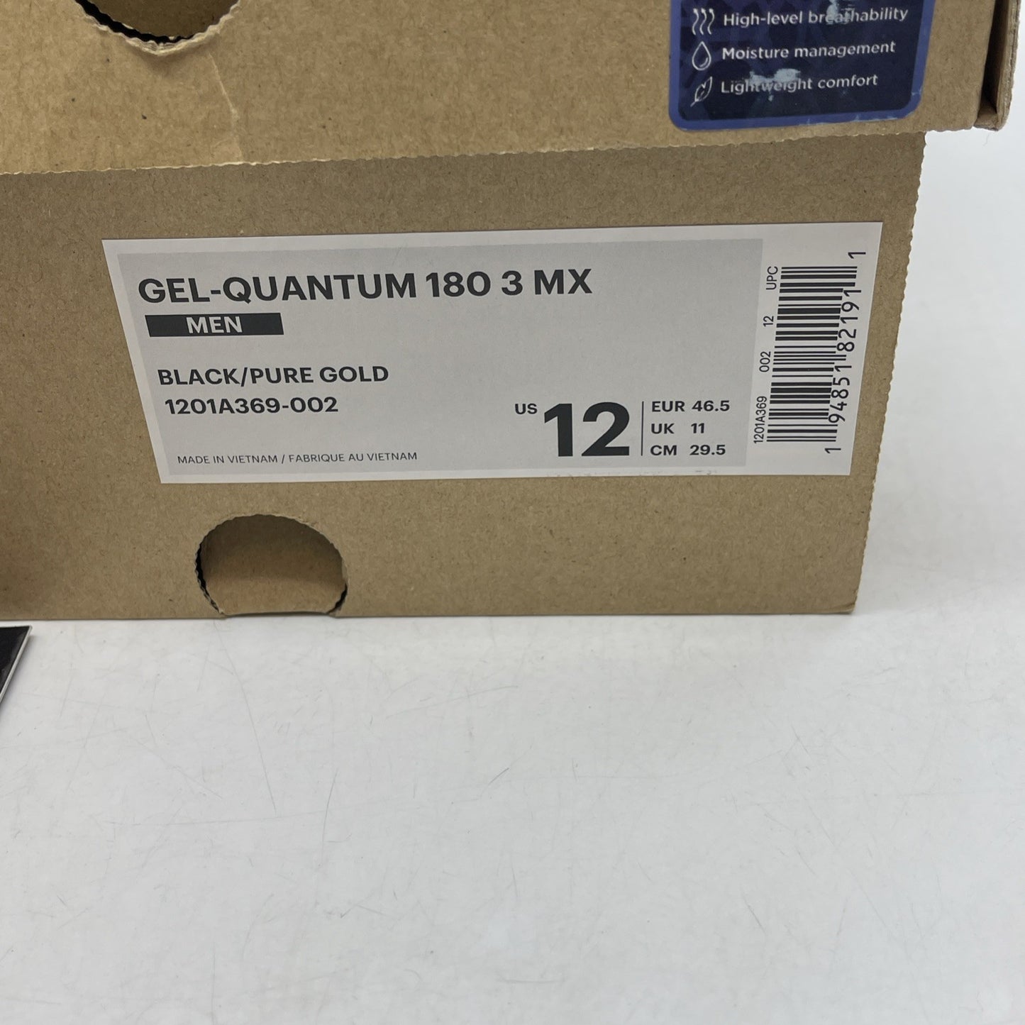 Size 12 - Asics Gel Quantum 90 Black Gold (1201A369-002)