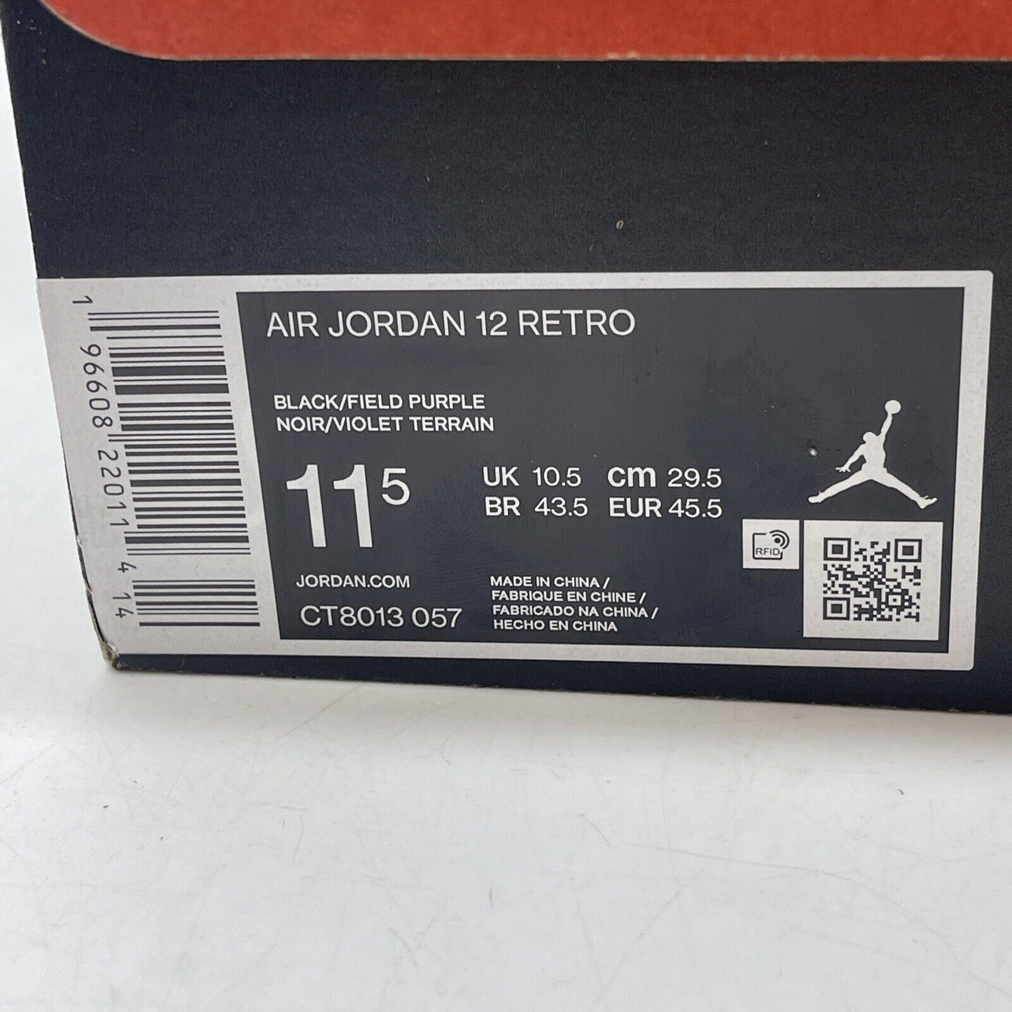 Size 11.5 - Jordan 12 Retro Mid Field Purple Gold Black Leather (CT8013-057)