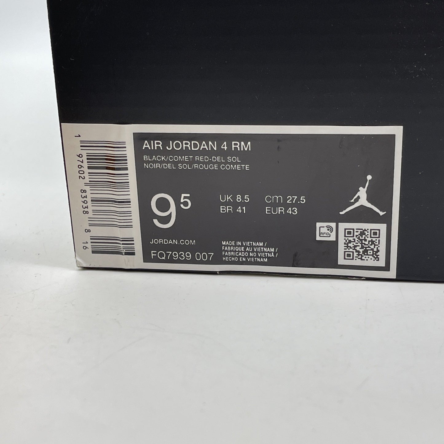 Size 9.5 - Air Jordan 4 RM Bruce Lee Black Yellow Suede Leather (FQ7939-007)