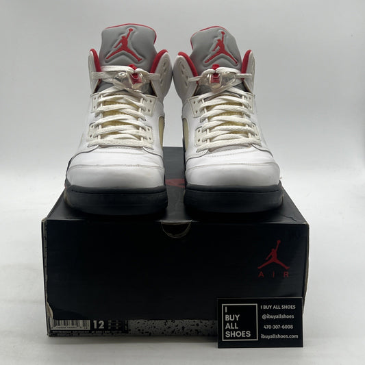 Size 12 - Air Jordan 5 Retro 2013 White Fire Red (136027-100)