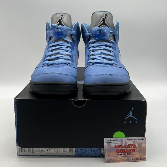 Size 11 - Jordan 5 Retro SE Mid UNC Black Grey Suede Blue (DV1310-401)