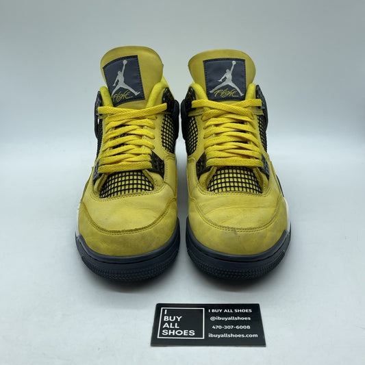 Size 11.5 - Jordan 4 Retro Mid Lightning Grey Yellow Suede (CT8527-700)