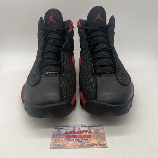 Size 13 - Jordan 13 Retro Bred 2017 Black Red Suede Leather (414571-004)