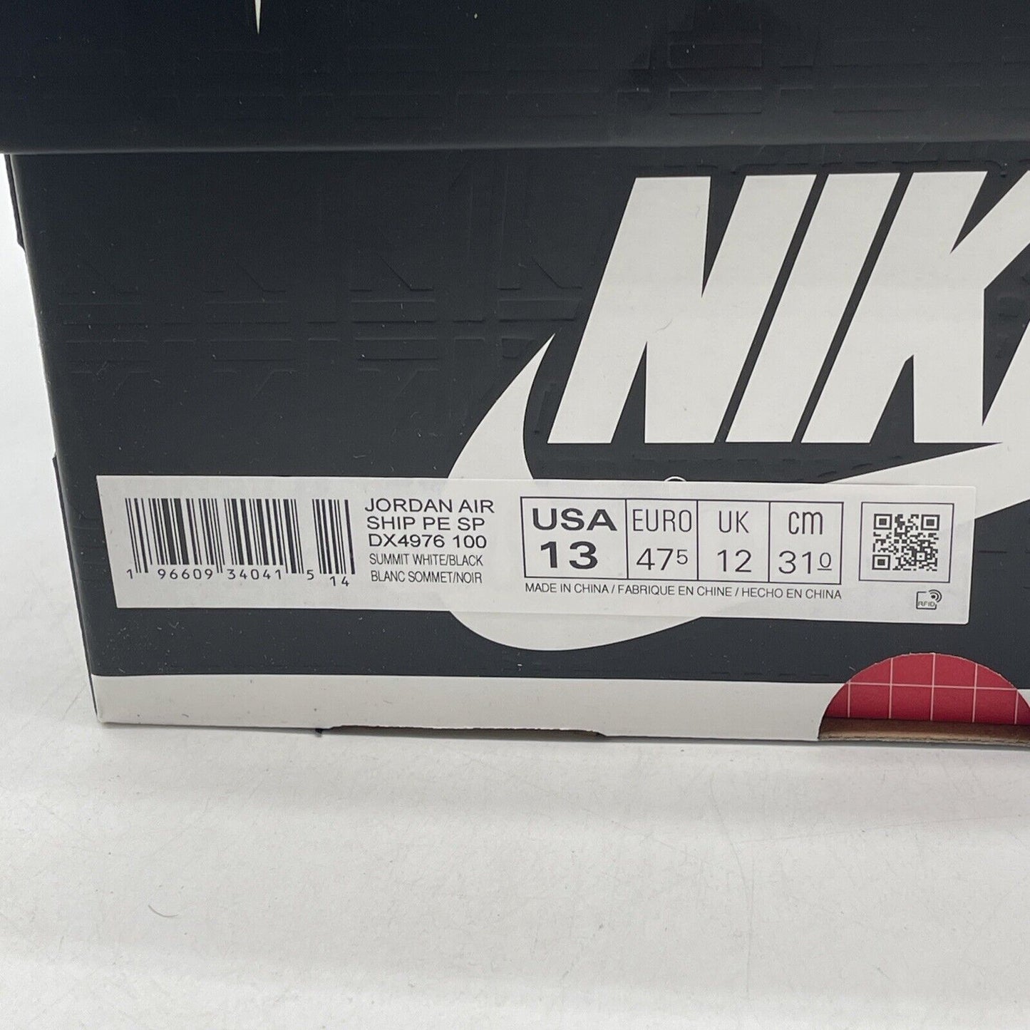 Size 13 - A Ma Maniére x Jordan Air Ship PE SP White Black Suede (DX4976-100)