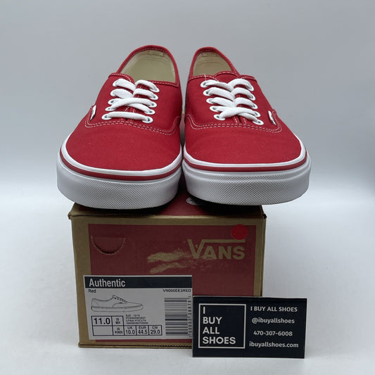Size 11 - Vans core classic authentic Red White Suede (VN000EE3RED1)