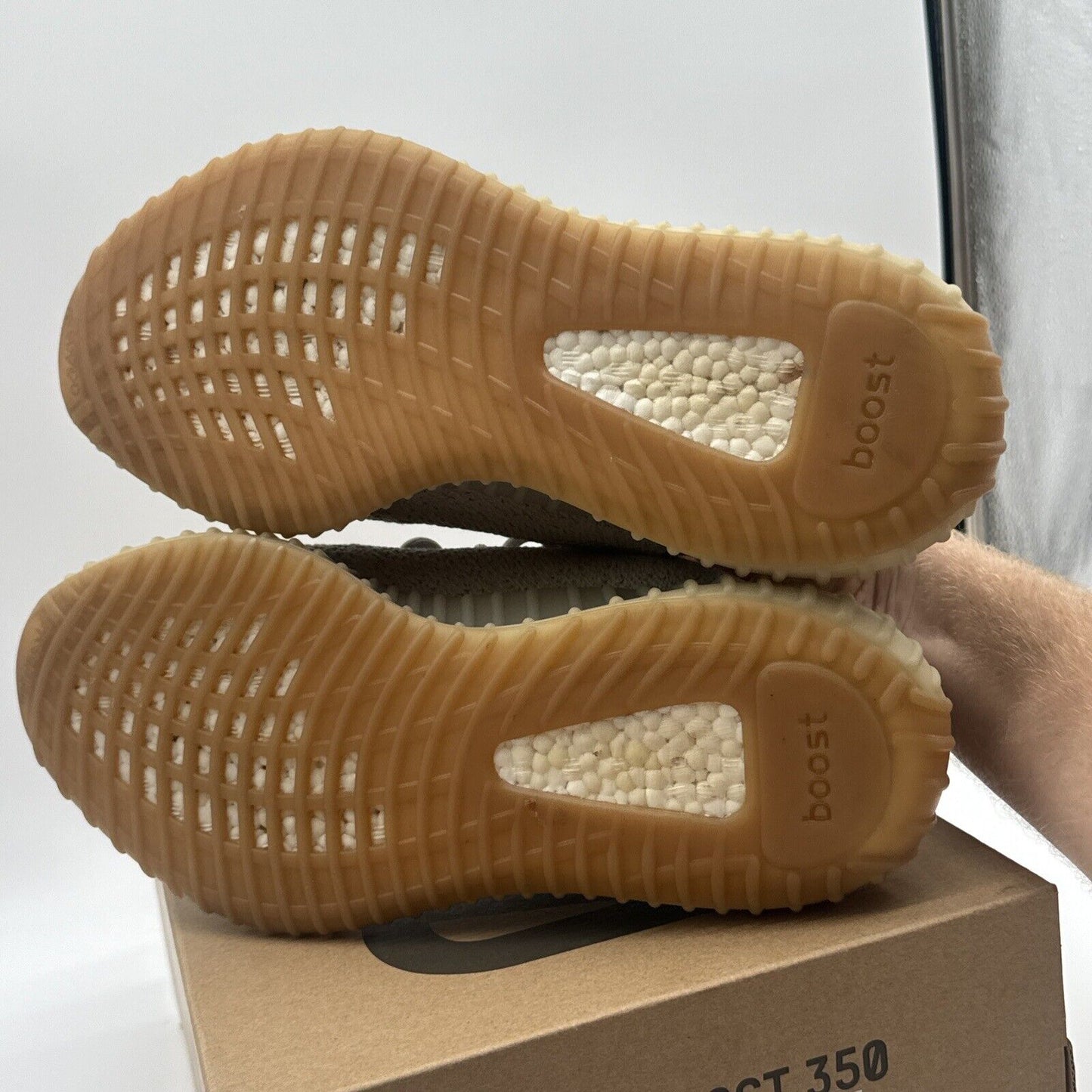 Size 9.5 - adidas Yeezy Boost 350 V2 Low Sesame Gum Sole Grey Neutral Boost YE