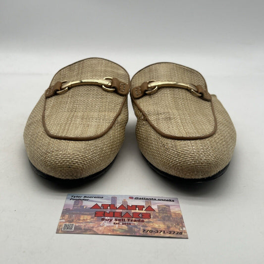 Size 10 - Saks Fifth Avenue Loafers Mens Redford Raffia Slip On Slides Straw