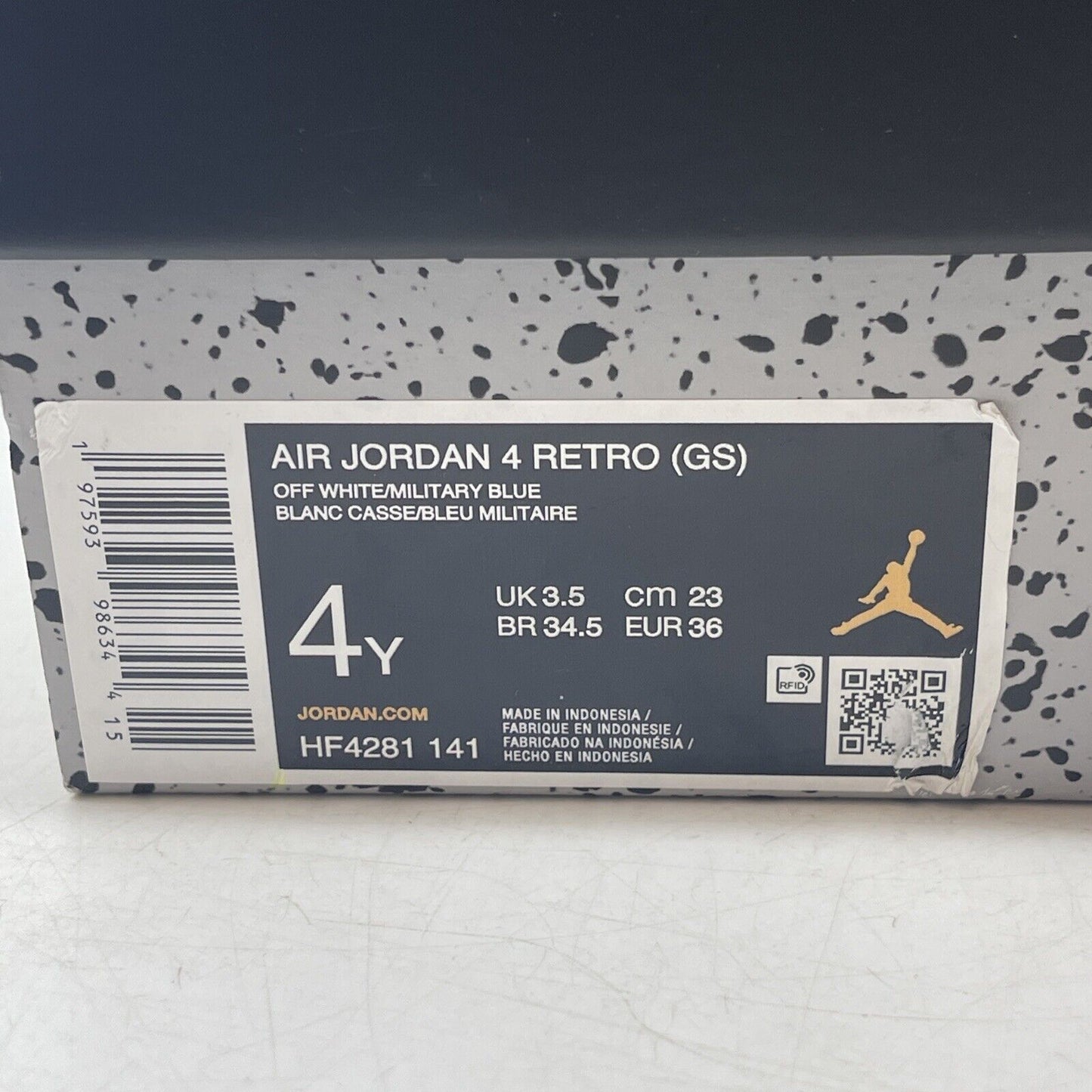Size 4Y - Nike Air Jordan Retro Military Blue Industrial Blue (HF4281-141)