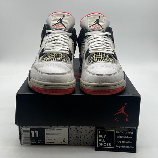 Size 11 - Air Jordan 4 Retro Pale Citron Bright Crimson (308497-116)