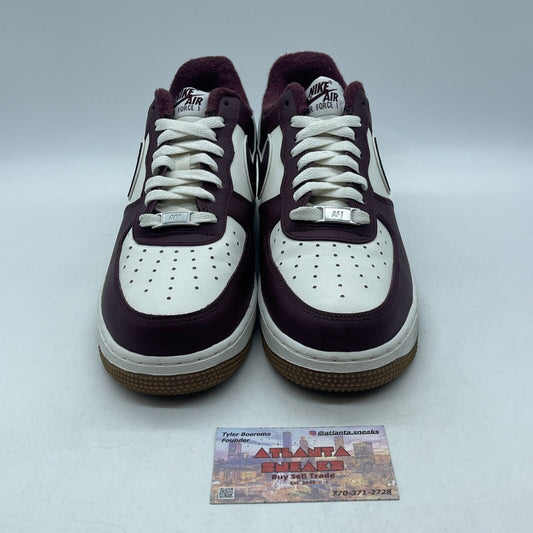 Size 8.5 - Nike Air Force 1 '07 LV8 College Pack - Night Maroon