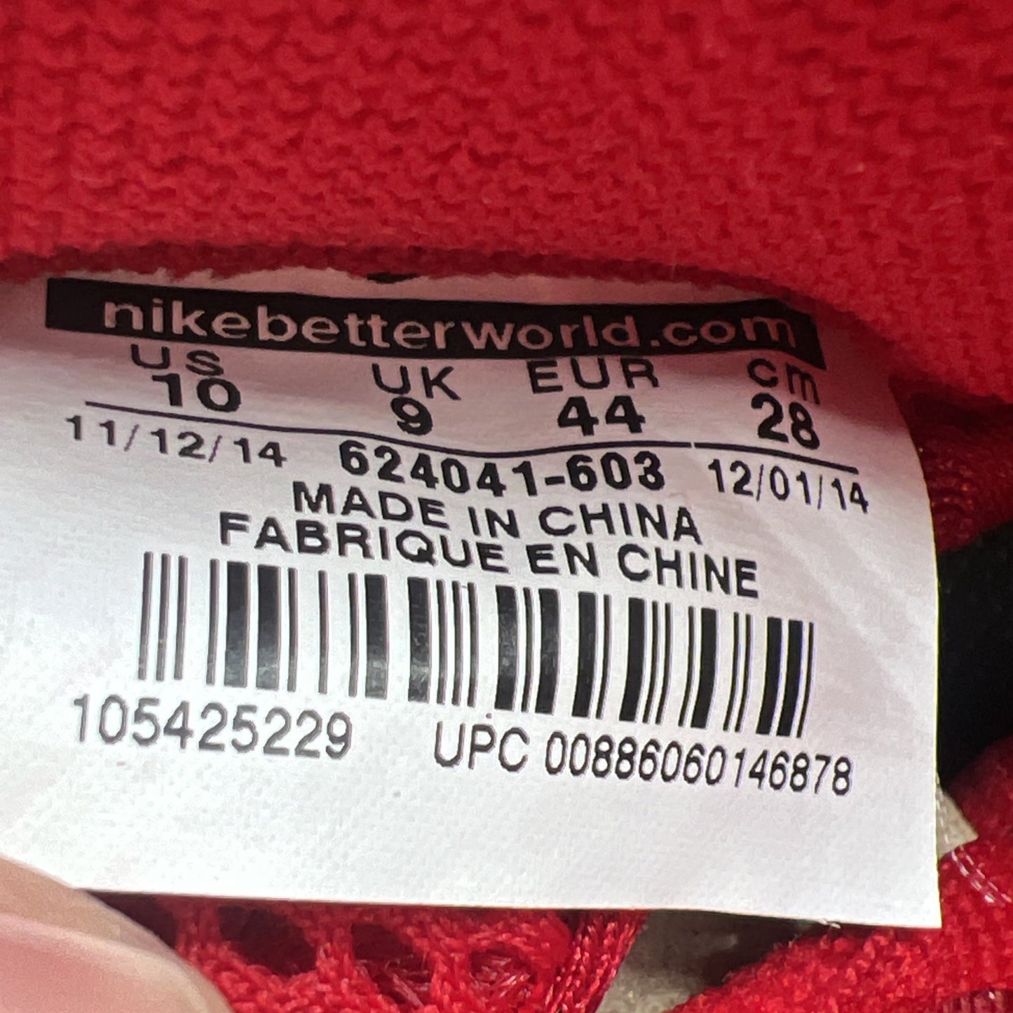 Size 10 - Nike Air Foamposite Pro Gym Red (624041-603)