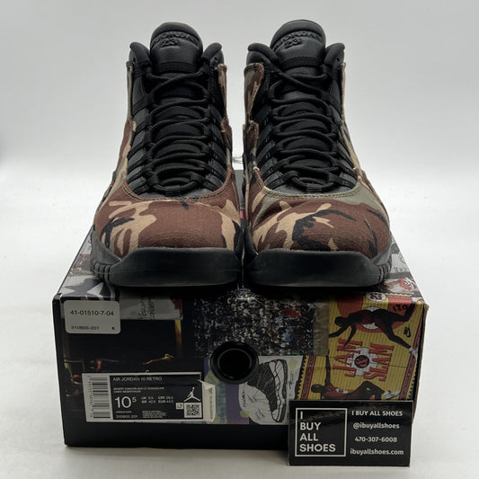 Size 10.5 - Air Jordan 10 Retro Woodland Camo (310805-201)