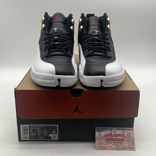 Size 11 - Jordan 12 Retro Mid Playoff White Black Red Leather (CT8013-006)