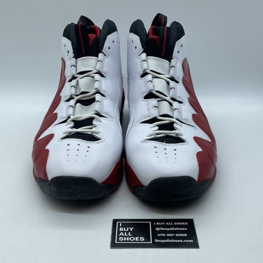 Size 13 - Nike Air Penny 3 White Varsity Red Black Suede Leather (304845-100)