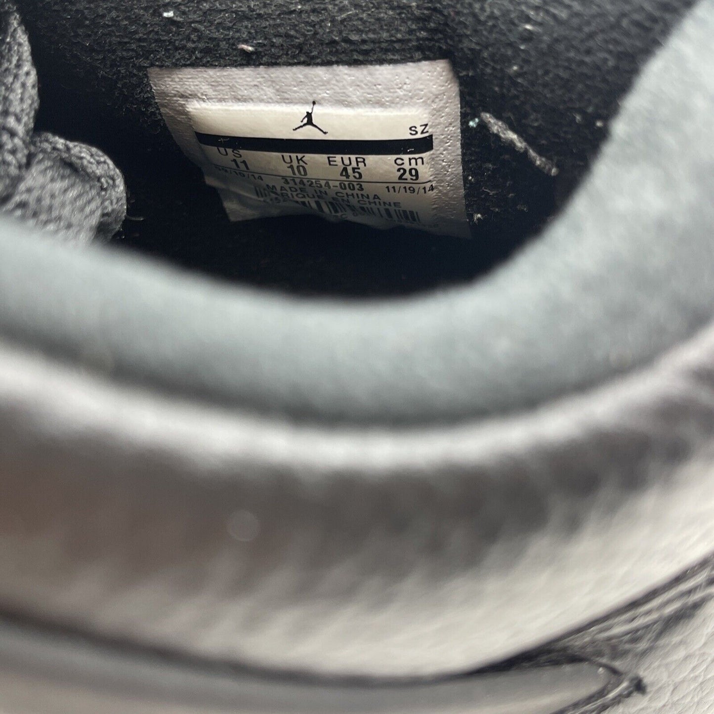 Size 11 - Jordan 4 Retro LS oreo 2015 Grey Black Leather (314254-003)