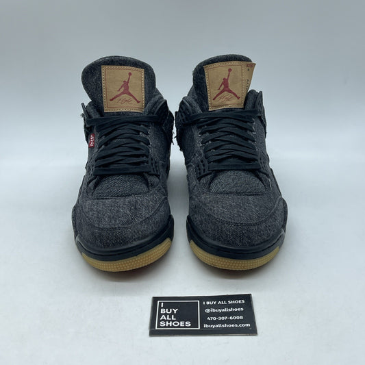 Size 9 - Levi's x Air Jordan 4 Retro Black Denim (AO2571-001)