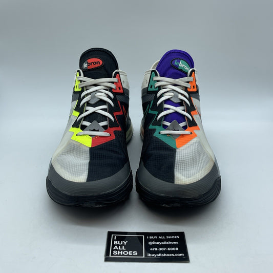Size 12 - Nike LeBron 18 Low Air Max 95 Greedy White Black Suede (CV7562-100)
