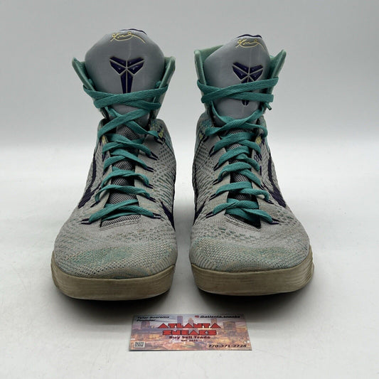 Size 12 - Nike Kobe 9 Elite Hero Pack Aqua Grey (630847-005)