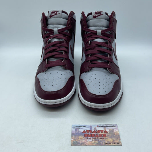 Size 10.5 - Nike Dunk High Dark Beetroot Grey Burgundy White (DD1399-600)