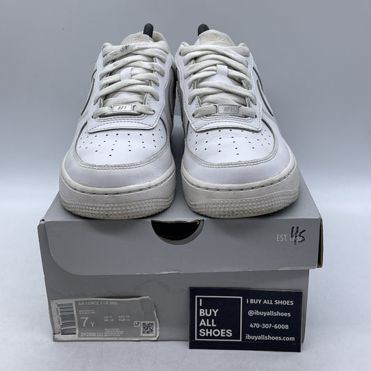 Size 7Y (GS) - Nike Air Force 1 LE Low Triple White (DH2920-111)