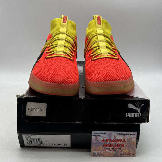 Size 10 - PUMA Clyde Court Disrupt Yellow Black (191715-02)