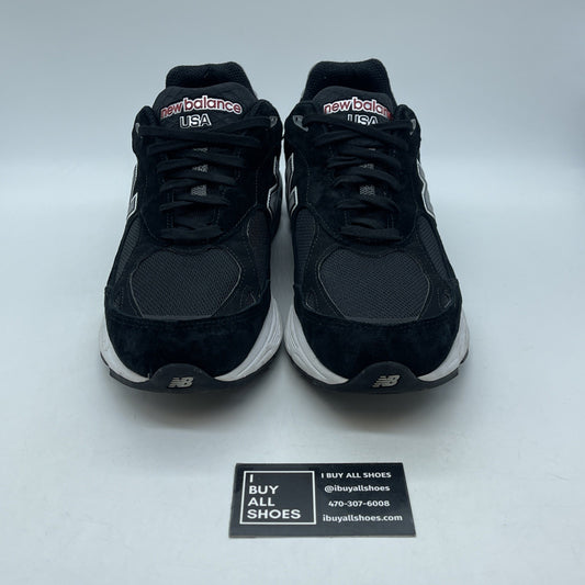 Size 12 - New Balance 990v3 Black And Silver Suede Leather (M990BS3)