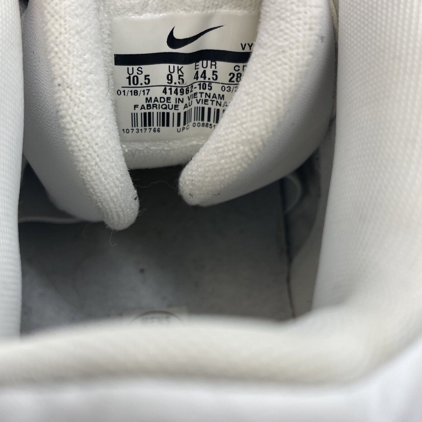 Size 10.5 - Nike Air More Uptempo Scottie Pippen White Leather (414962-105)