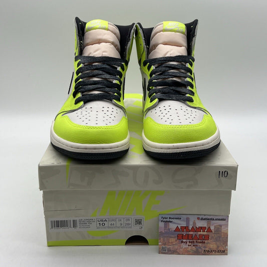 Size 10 - Jordan 1 Retro High OG Visionaire Black White Volt (555088-702)