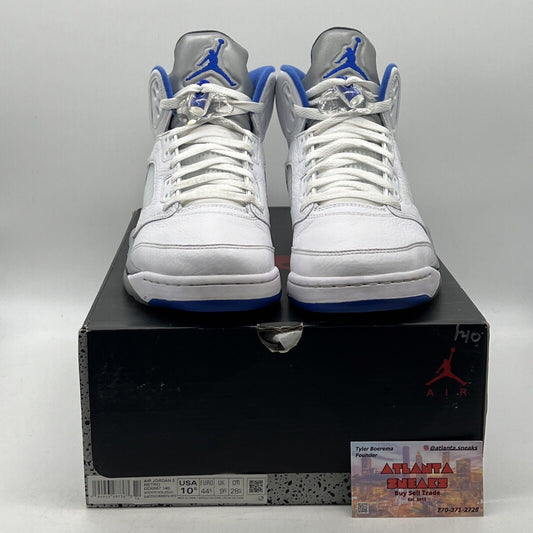 Size 10.5 - Air Jordan 5 Retro Stealth 2.0. White Grey Blue Leather (DD0587-140)