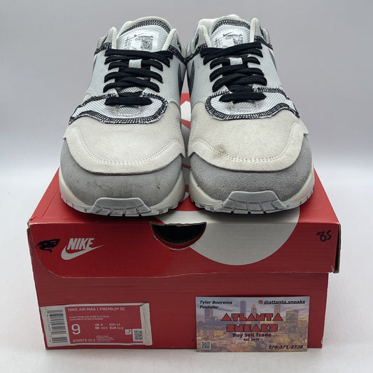 Size 9 - Nike Air Max 1 Inside Out - Phantom Grey Tan Brown Suede (858876-013)