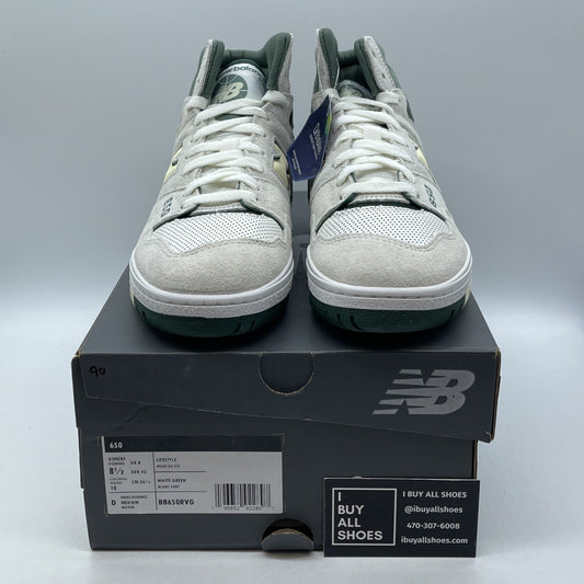 Size 8.5 - New Balance 650R Sea Salt Nightwatch Green White (BB650RVG)
