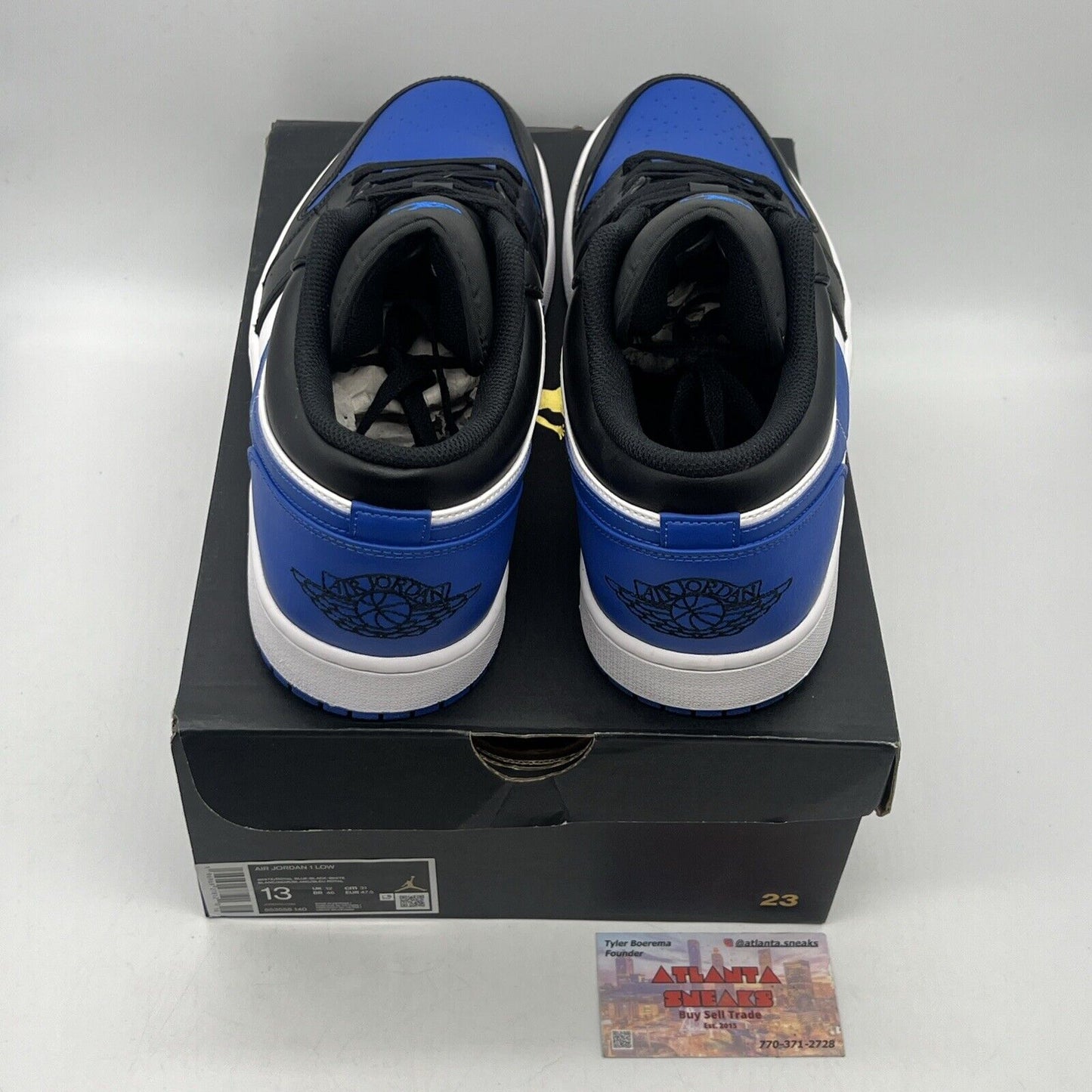 Size 13 - Air Jordan 1 Alternate Royal Toe Black White Blue Leather 553558-140