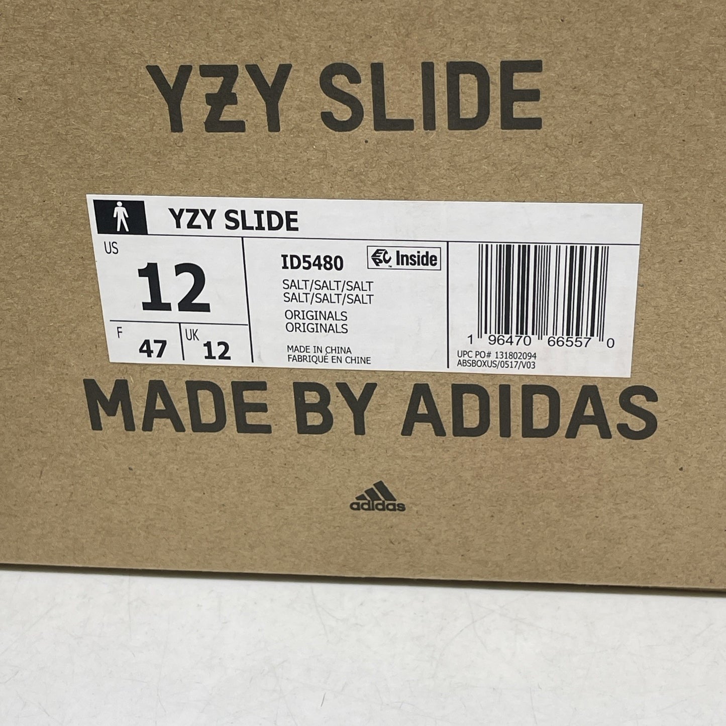 Size 12 - Adidas Yeezy Slide Salt Rubber (ID5480)
