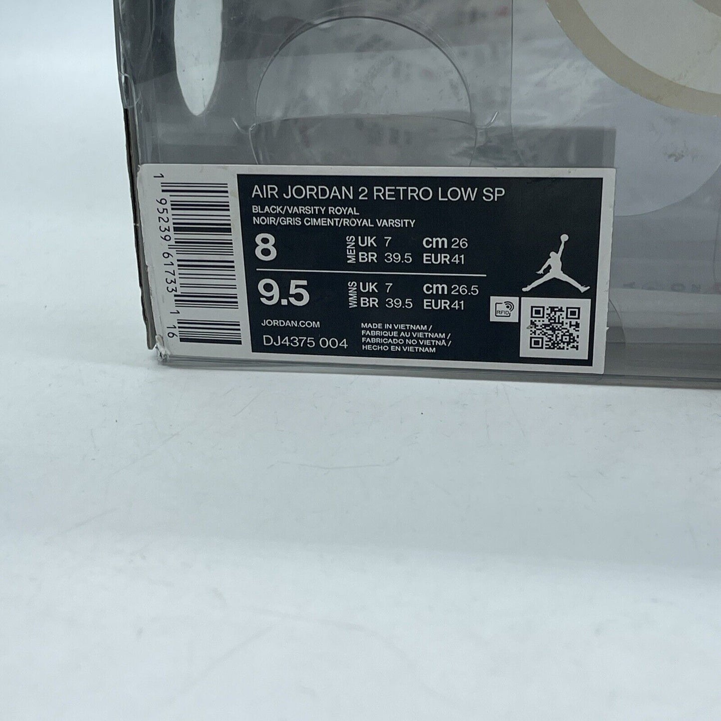 Size 8 - Off-White x Air Jordan 2 Retro SP Low Black Varsity Royal (DJ4375-004)