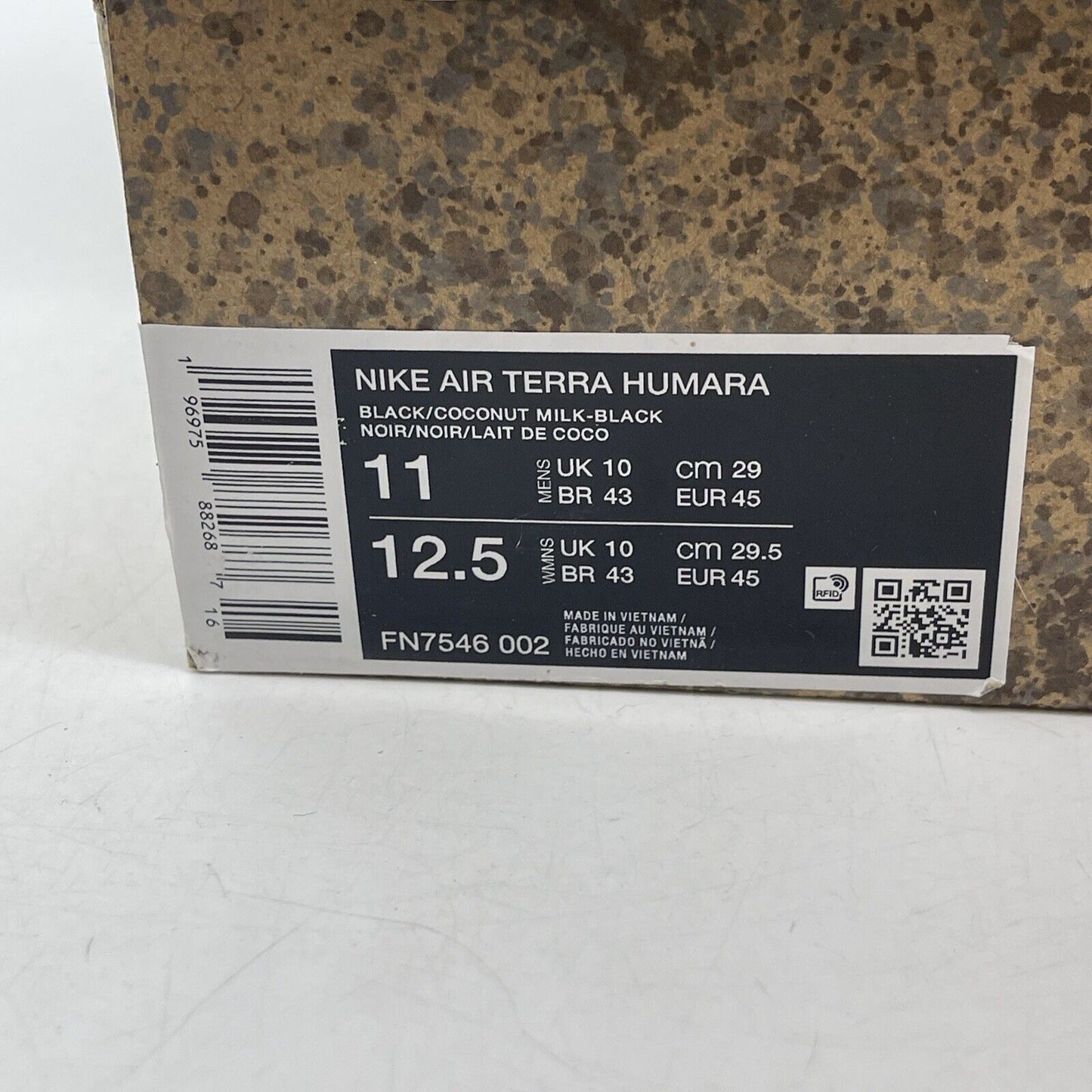 Size 11 - Nike Undefeated x Air Terra Humara Black White Suede (FN7546-002)