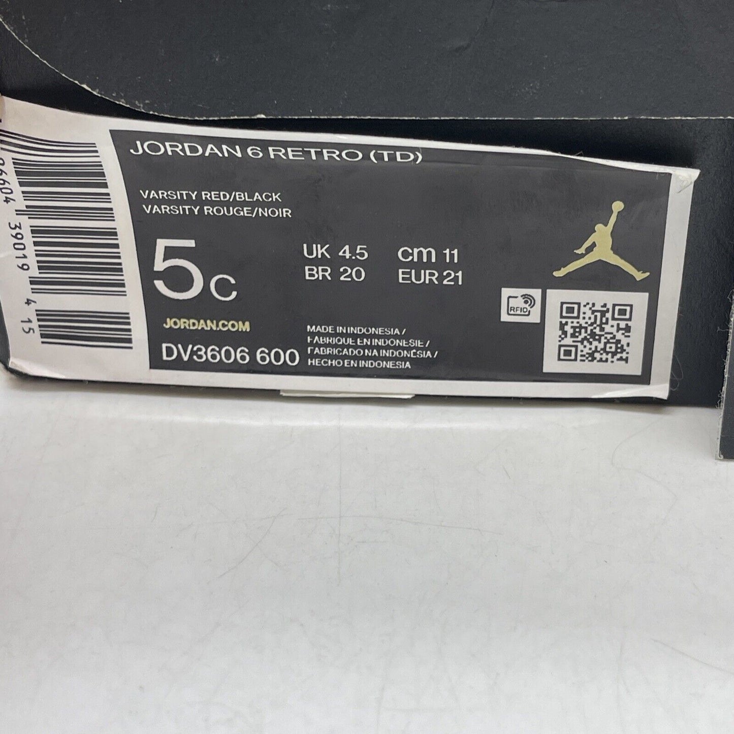 Size 5C - Air Jordan 6 Retro TD Toro Bravo Kids Toddler Red Suede (DV3606-600)