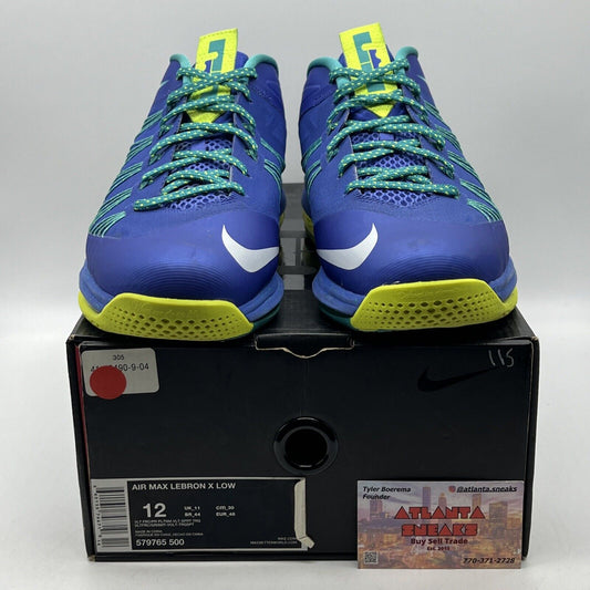 Size 12 - Nike Air Max LeBron 10 Low Sprite Blue White (579765-500)